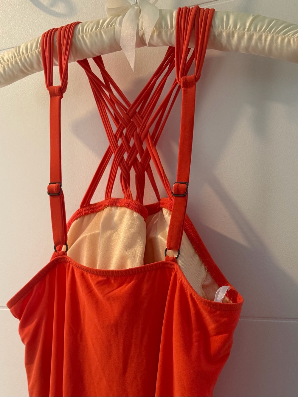 Magicsuit By Miraclesuit Soma Size 16 NWT Strappy Orange Tankini Top & Bottoms - Picture 3 of 13